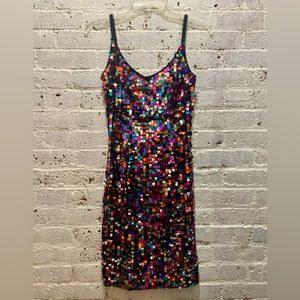Rainbow Sequin Bodycon Dress